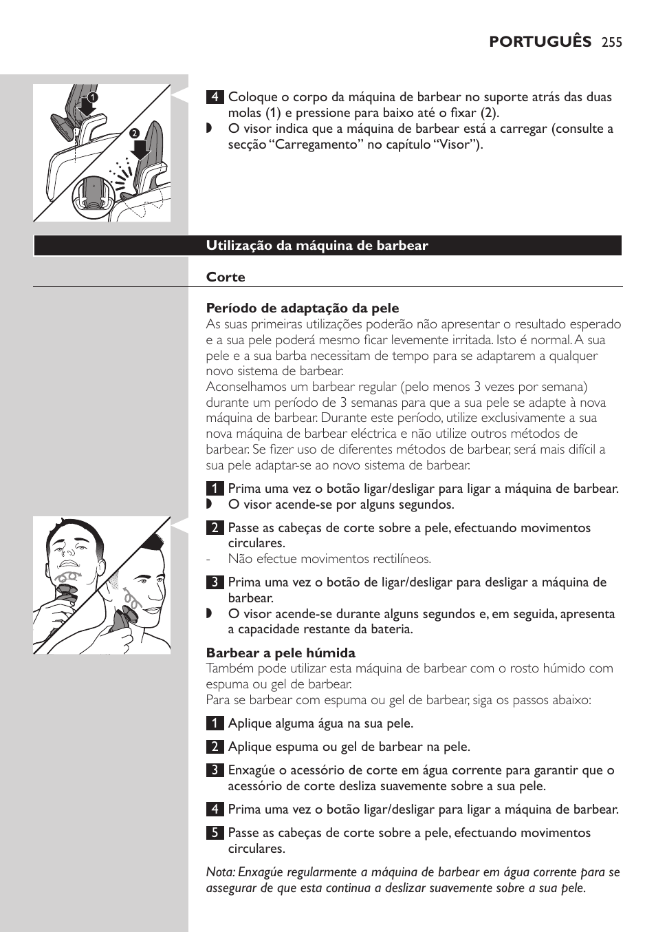 Philips SHAVER Series 9000 SensoTouch afeitadora eléctrica en húmedo y seco User Manual | Page 255 / 320