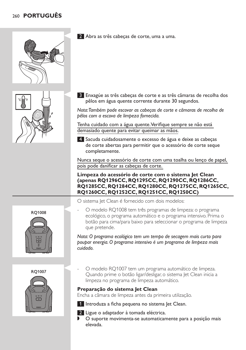 Philips SHAVER Series 9000 SensoTouch afeitadora eléctrica en húmedo y seco User Manual | Page 260 / 320