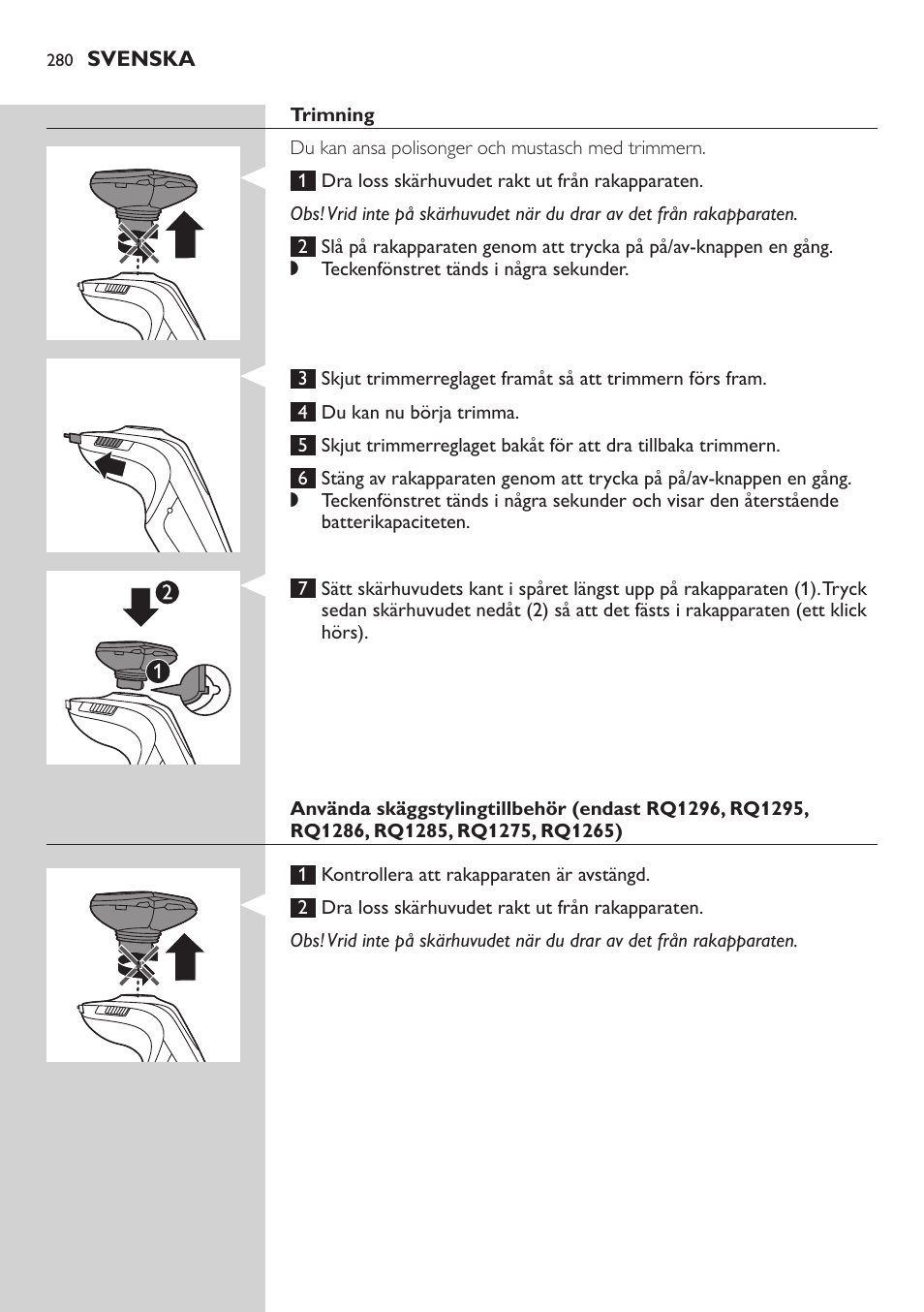 Philips SHAVER Series 9000 SensoTouch afeitadora eléctrica en húmedo y seco User Manual | Page 280 / 320