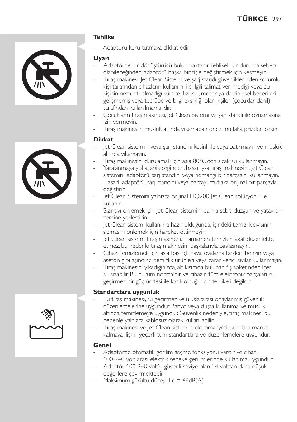 Philips SHAVER Series 9000 SensoTouch afeitadora eléctrica en húmedo y seco User Manual | Page 297 / 320