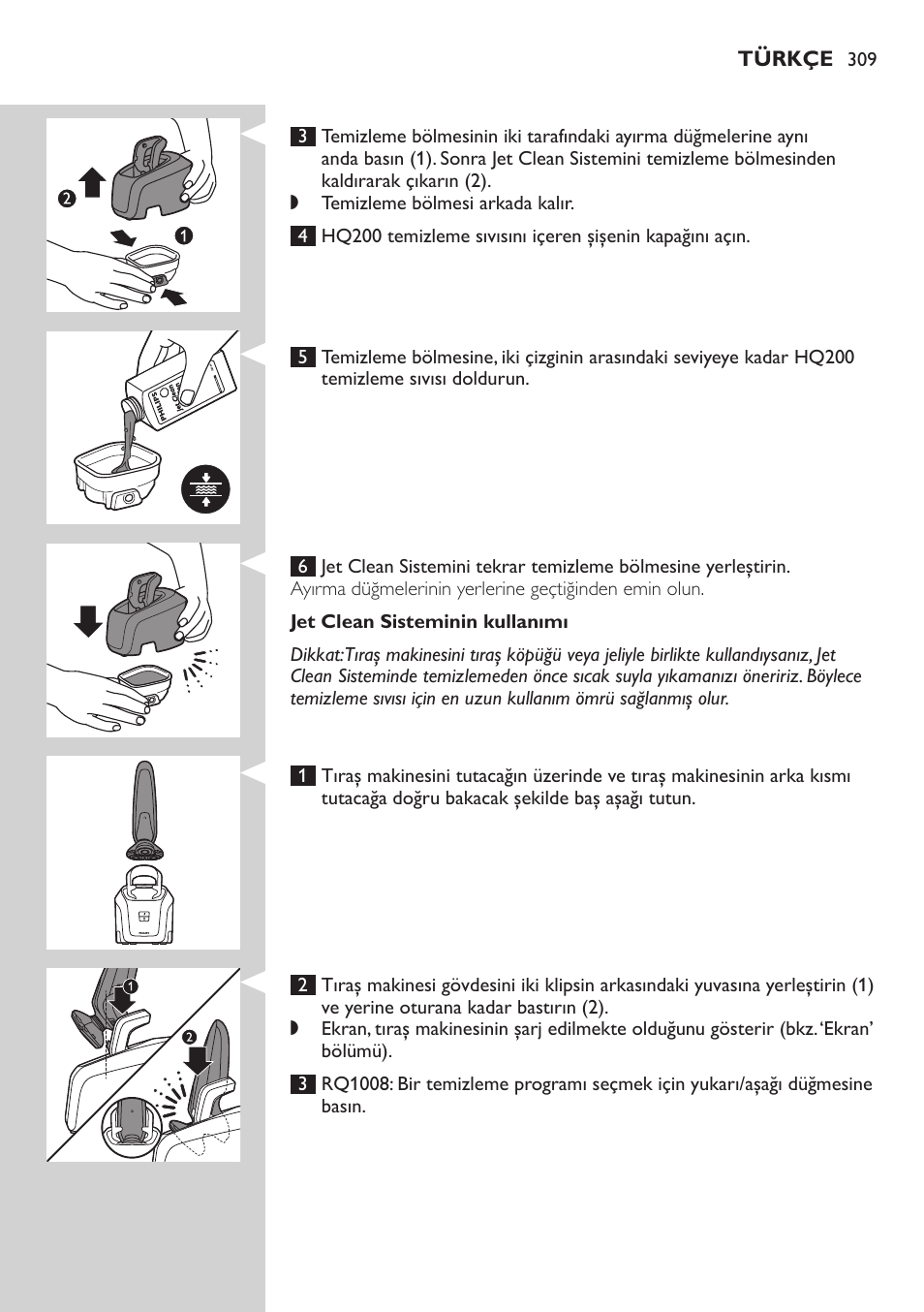 Philips SHAVER Series 9000 SensoTouch afeitadora eléctrica en húmedo y seco User Manual | Page 309 / 320