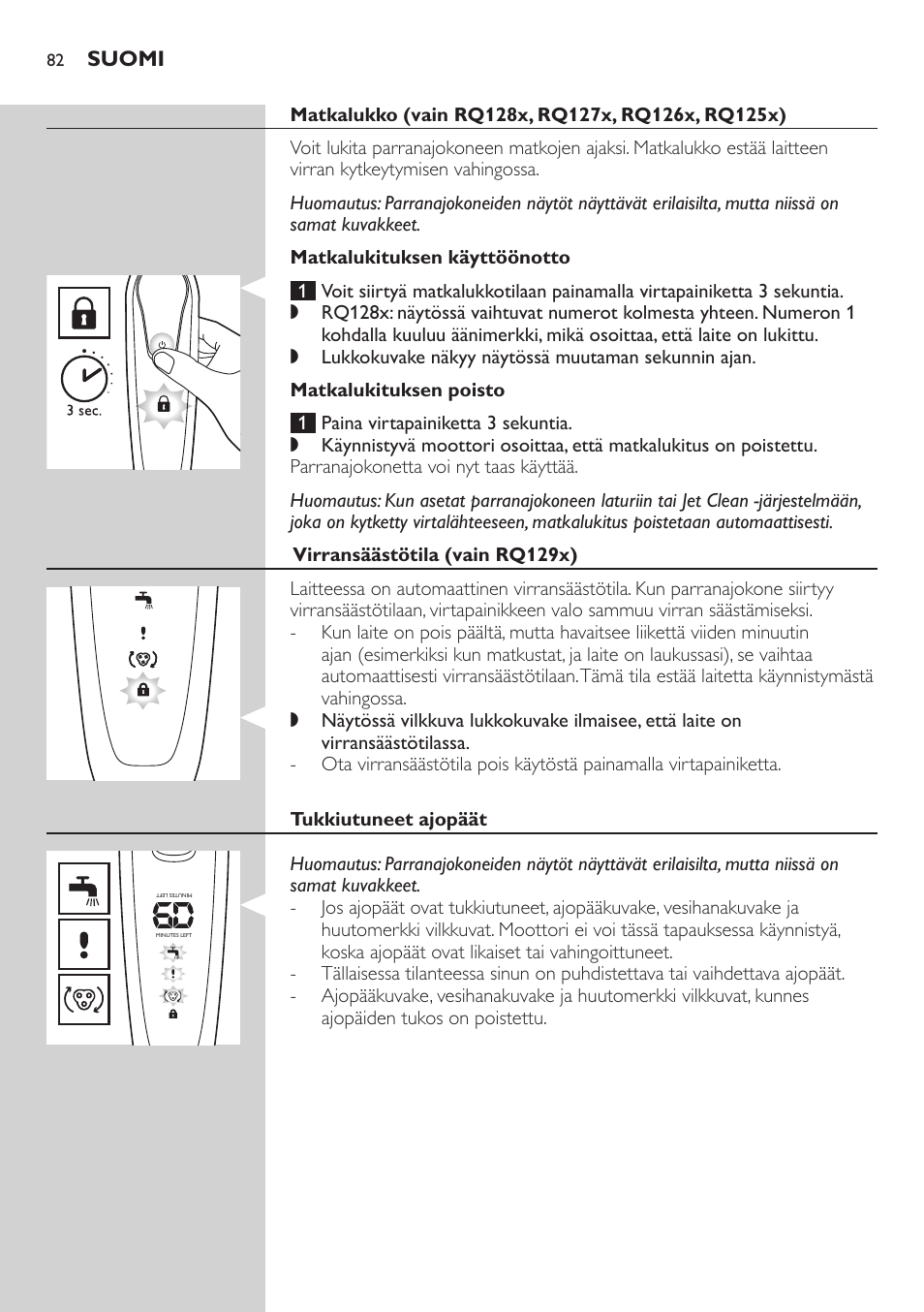 Philips SHAVER Series 9000 SensoTouch afeitadora eléctrica en húmedo y seco User Manual | Page 82 / 320