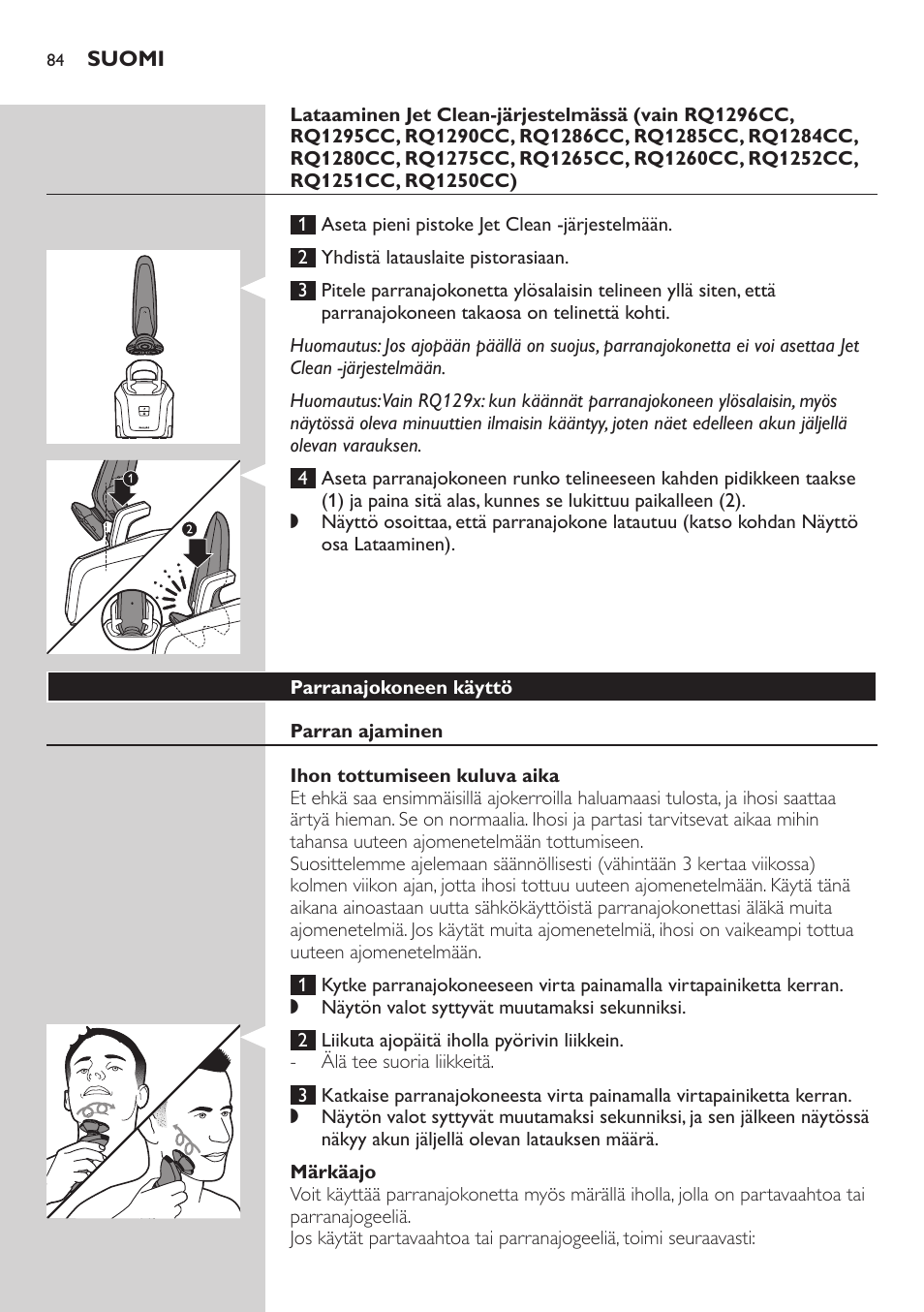 Philips SHAVER Series 9000 SensoTouch afeitadora eléctrica en húmedo y seco User Manual | Page 84 / 320