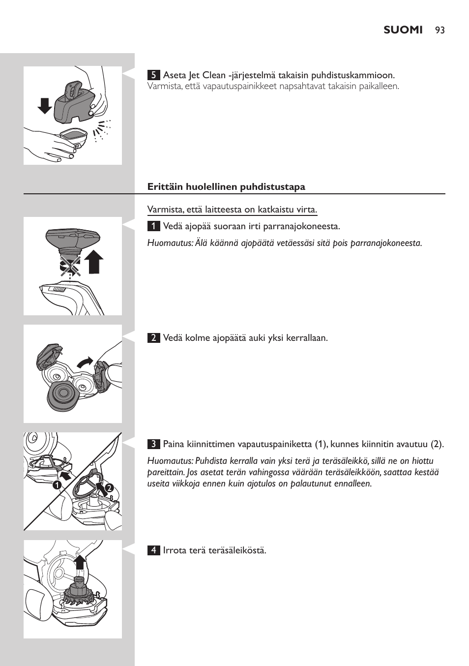 Philips SHAVER Series 9000 SensoTouch afeitadora eléctrica en húmedo y seco User Manual | Page 93 / 320