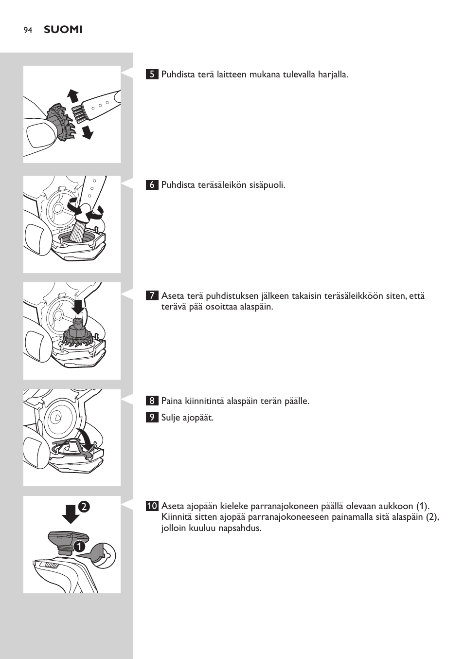 Philips SHAVER Series 9000 SensoTouch afeitadora eléctrica en húmedo y seco User Manual | Page 94 / 320