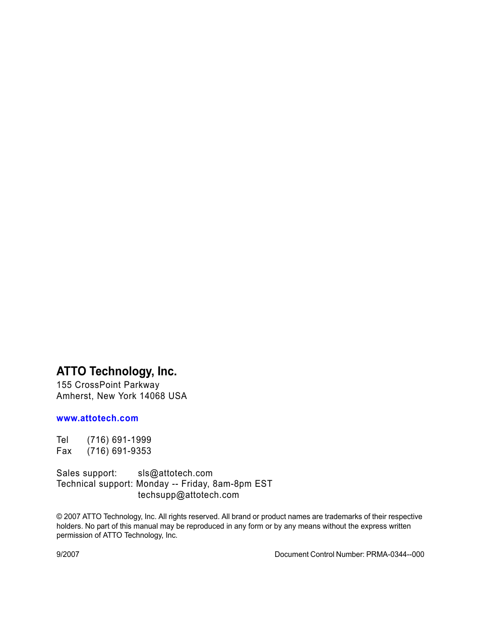 Atto technology, inc | ATTO Technology FC-44ES  EN User Manual | Page 2 / 34
