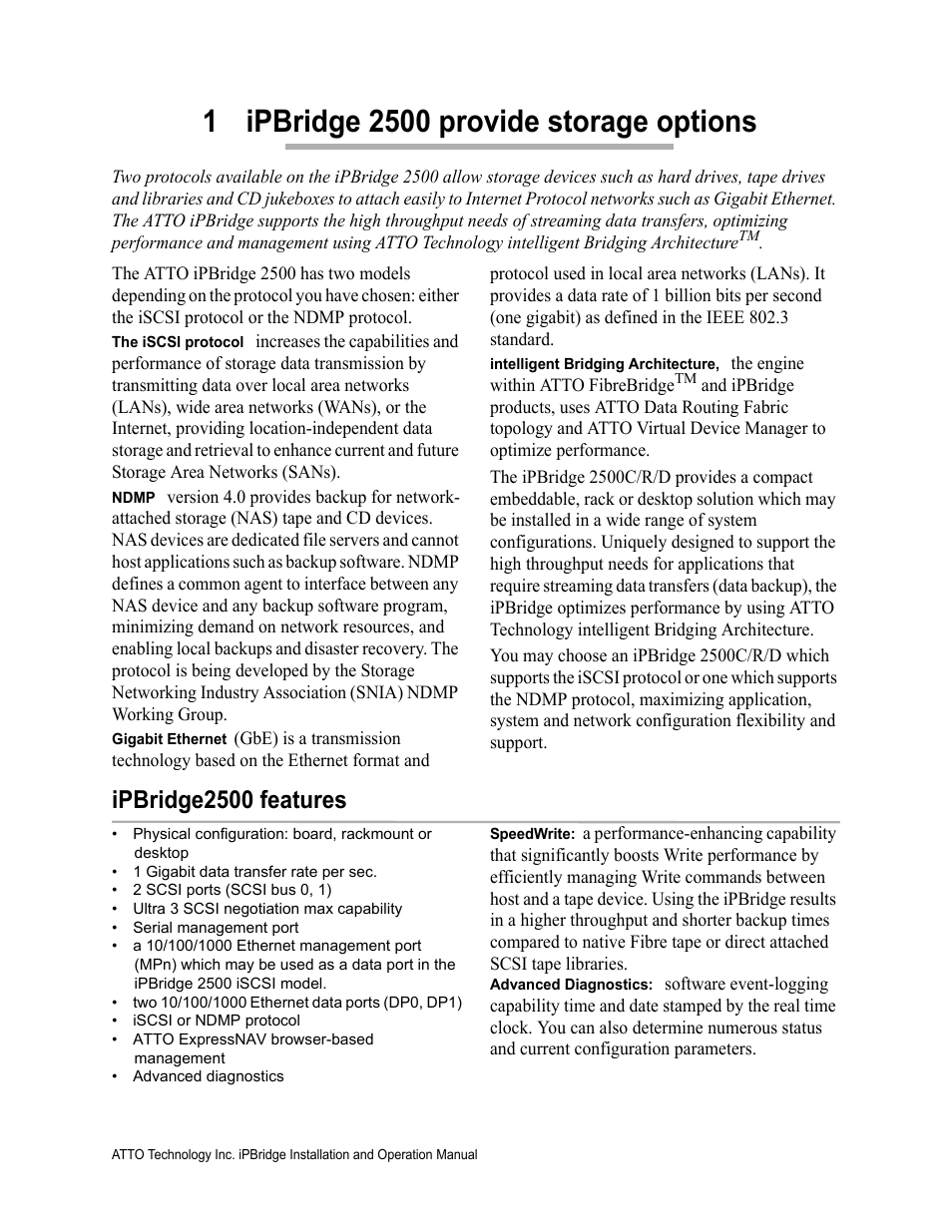 ATTO Technology 2500C User Manual | Page 10 / 77