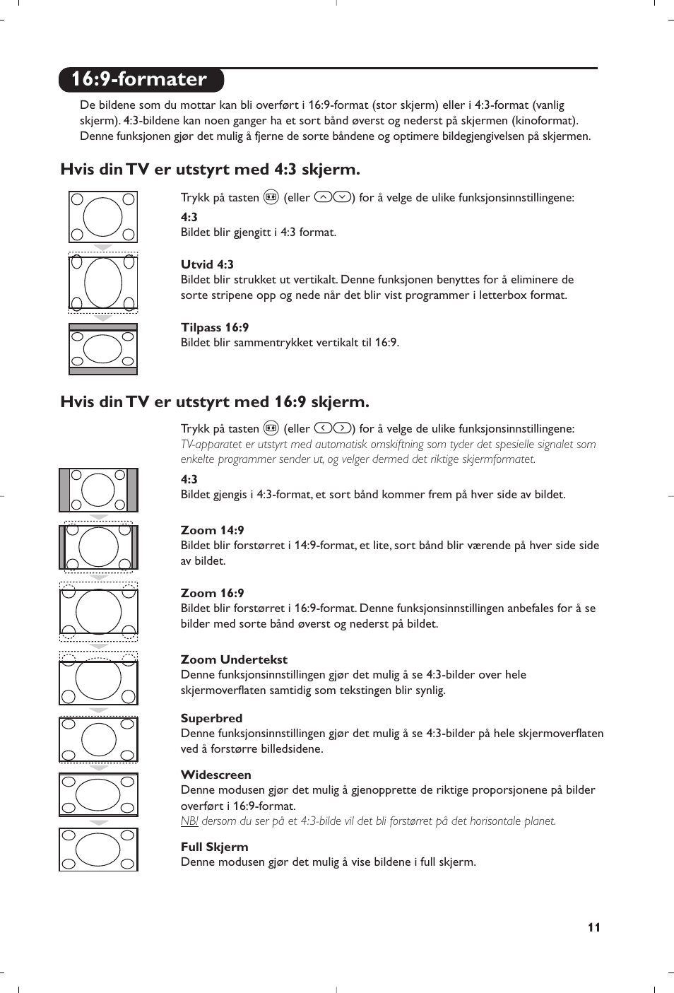 9-formater | Philips Flat TV User Manual | Page 95 / 144