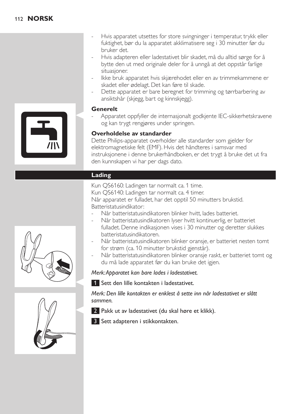 Philips StyleShaver Perfilador y afeitadora resistente al agua User Manual | Page 112 / 158