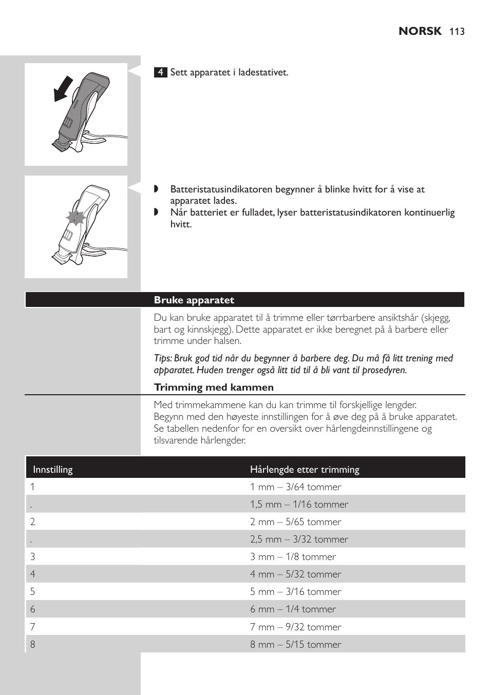 Philips StyleShaver Perfilador y afeitadora resistente al agua User Manual | Page 113 / 158