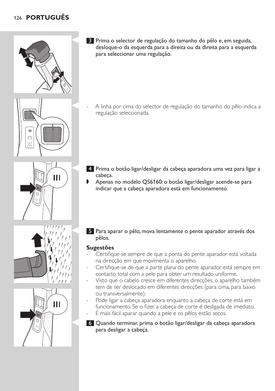 Philips StyleShaver Perfilador y afeitadora resistente al agua User Manual | Page 126 / 158