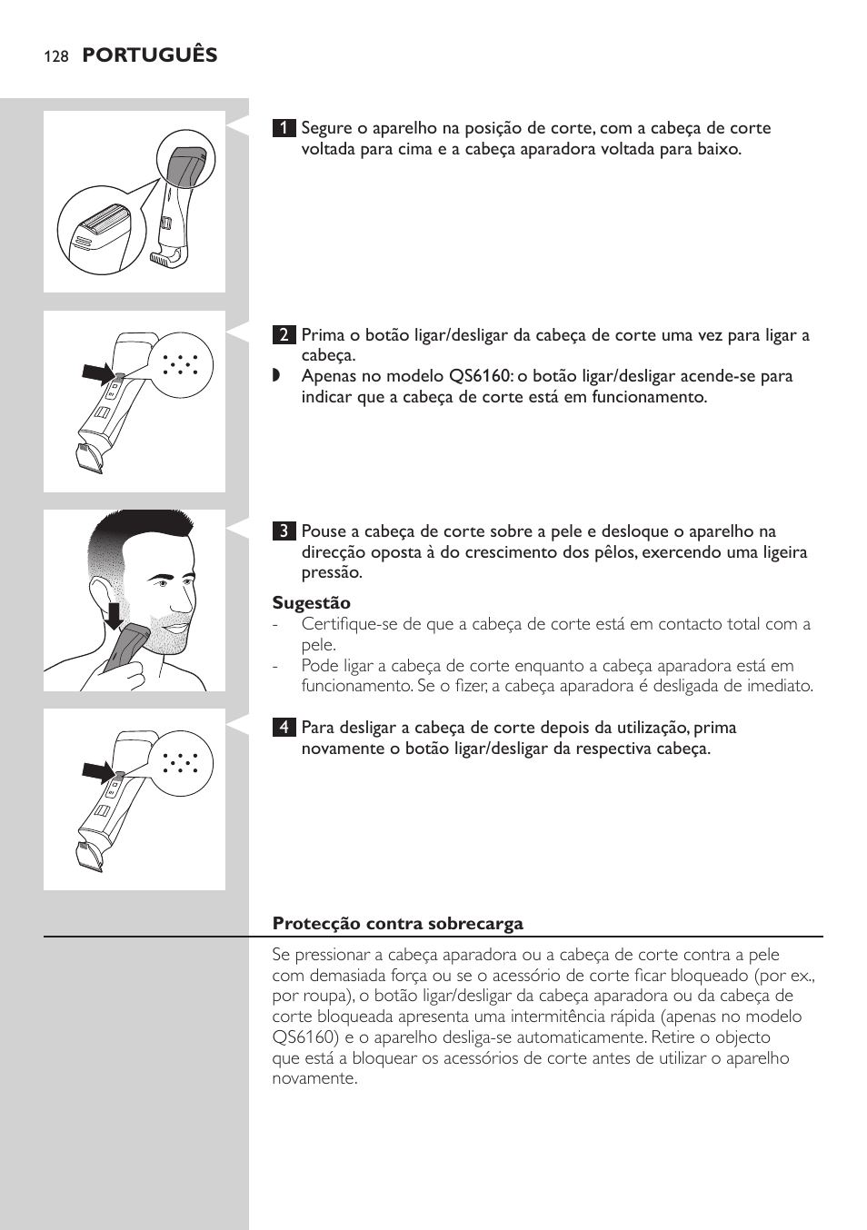 Philips StyleShaver Perfilador y afeitadora resistente al agua User Manual | Page 128 / 158