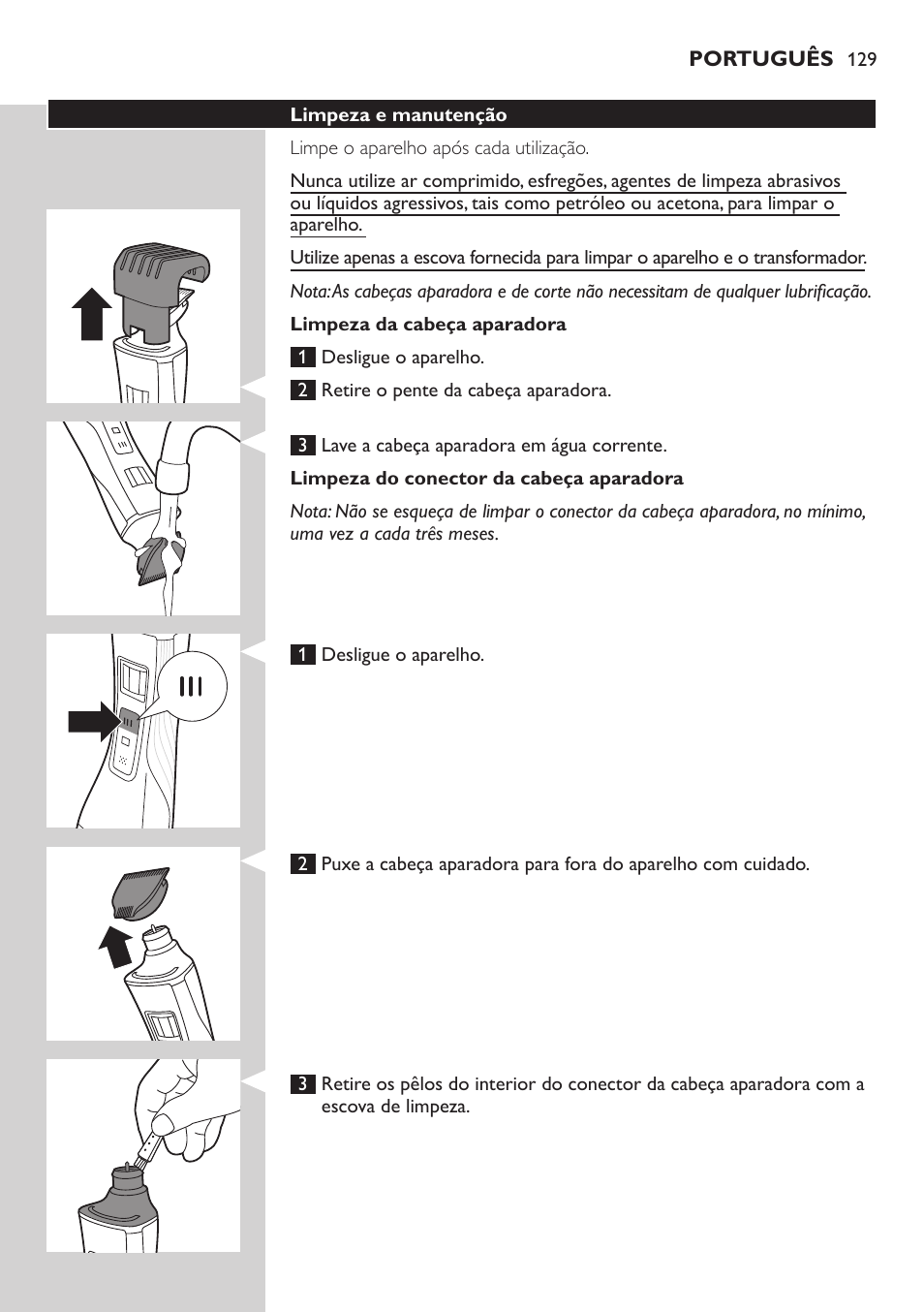 Philips StyleShaver Perfilador y afeitadora resistente al agua User Manual | Page 129 / 158