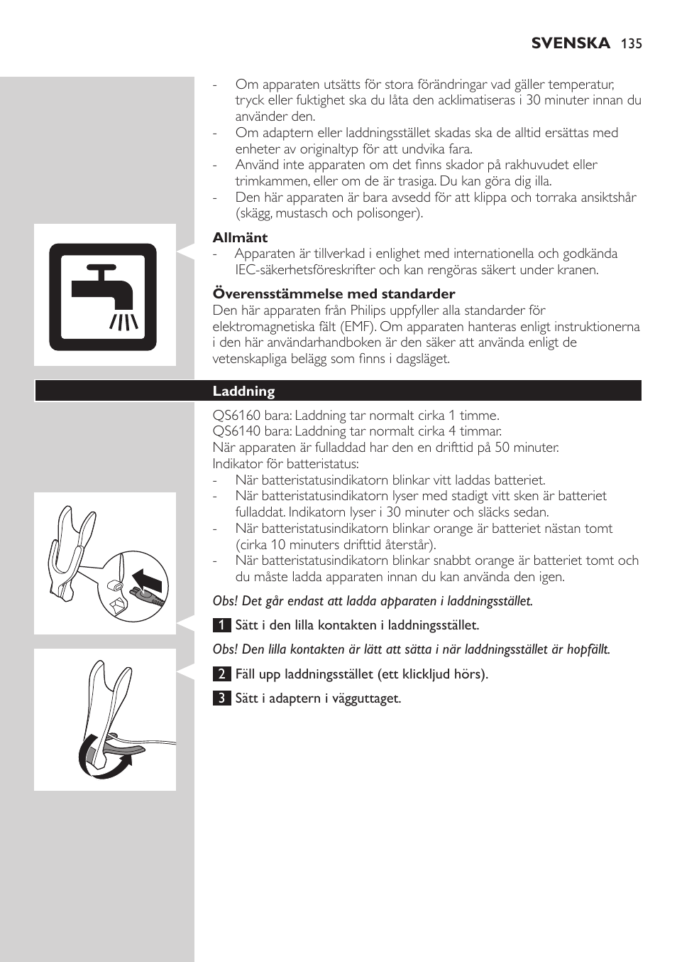 Philips StyleShaver Perfilador y afeitadora resistente al agua User Manual | Page 135 / 158