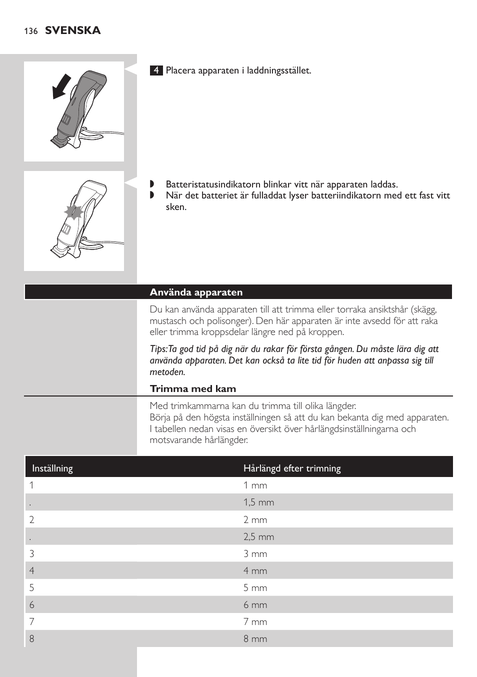 Philips StyleShaver Perfilador y afeitadora resistente al agua User Manual | Page 136 / 158