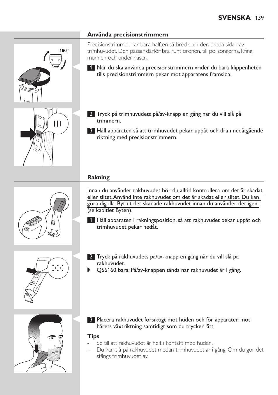 Philips StyleShaver Perfilador y afeitadora resistente al agua User Manual | Page 139 / 158