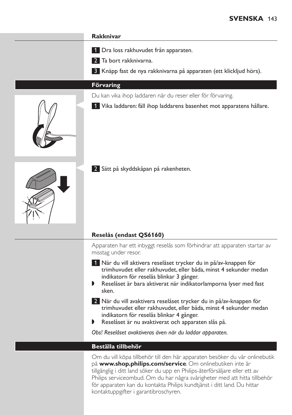 Philips StyleShaver Perfilador y afeitadora resistente al agua User Manual | Page 143 / 158