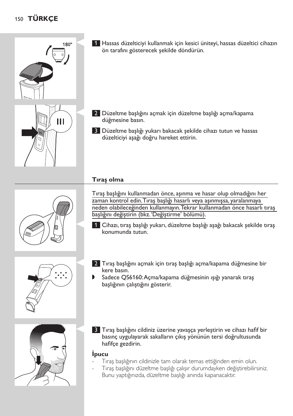 Philips StyleShaver Perfilador y afeitadora resistente al agua User Manual | Page 150 / 158