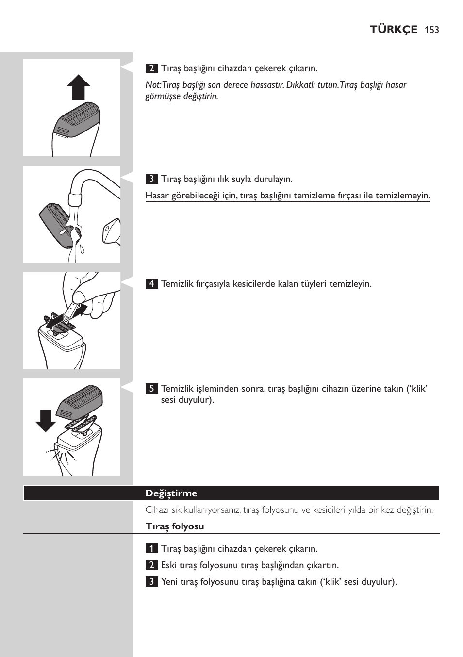 Philips StyleShaver Perfilador y afeitadora resistente al agua User Manual | Page 153 / 158