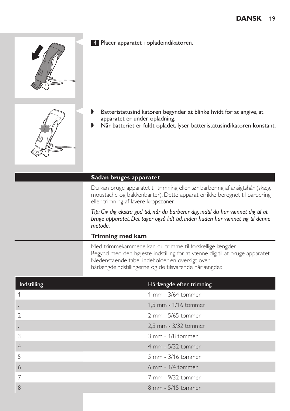 Philips StyleShaver Perfilador y afeitadora resistente al agua User Manual | Page 19 / 158