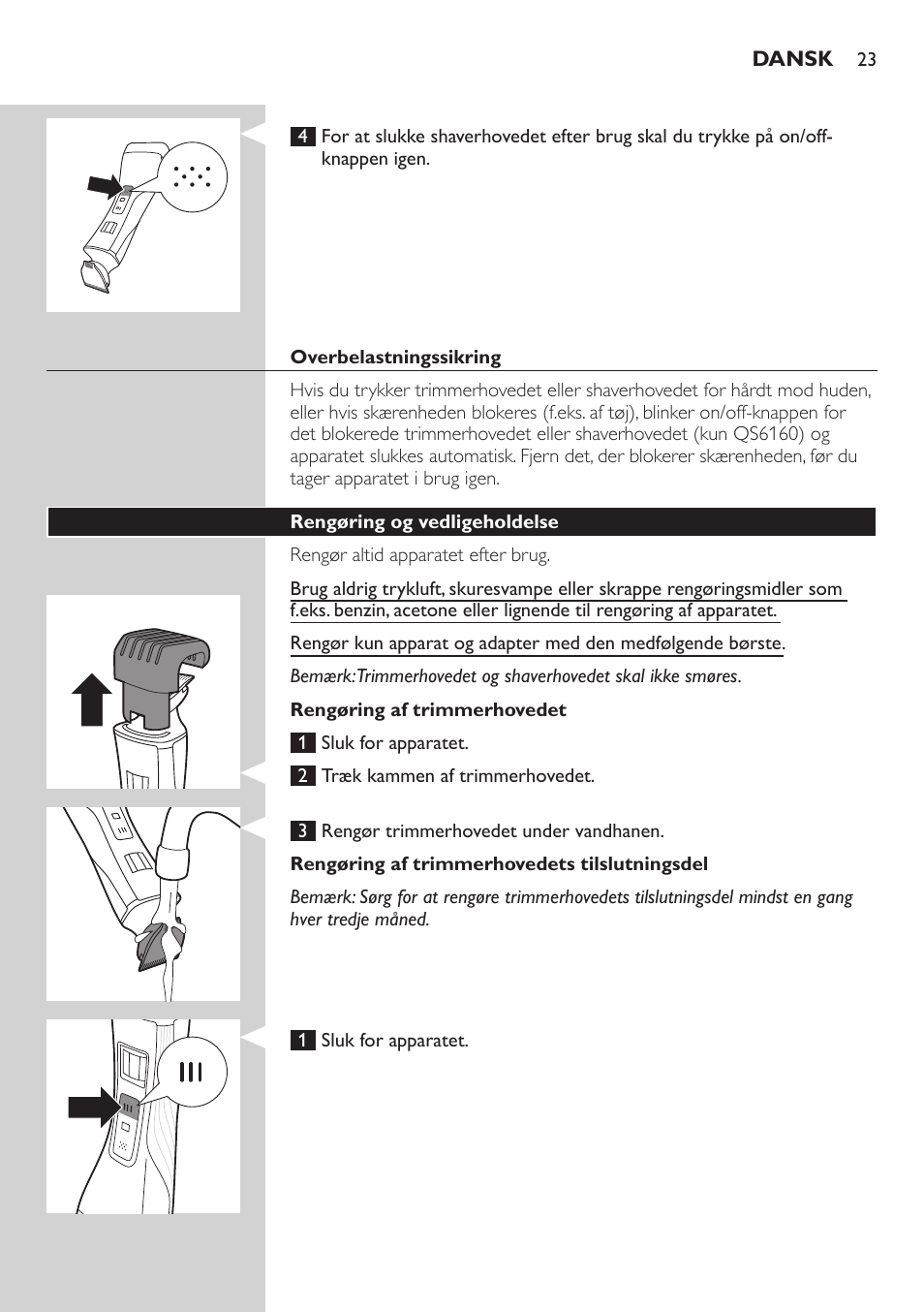 Philips StyleShaver Perfilador y afeitadora resistente al agua User Manual | Page 23 / 158