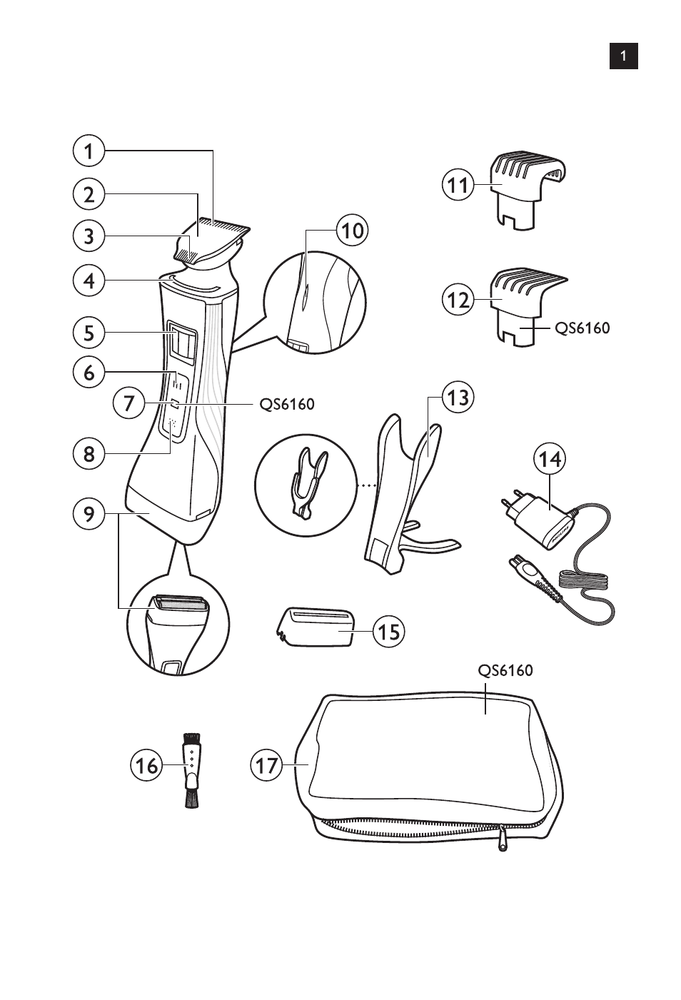 Philips StyleShaver Perfilador y afeitadora resistente al agua User Manual | Page 3 / 158