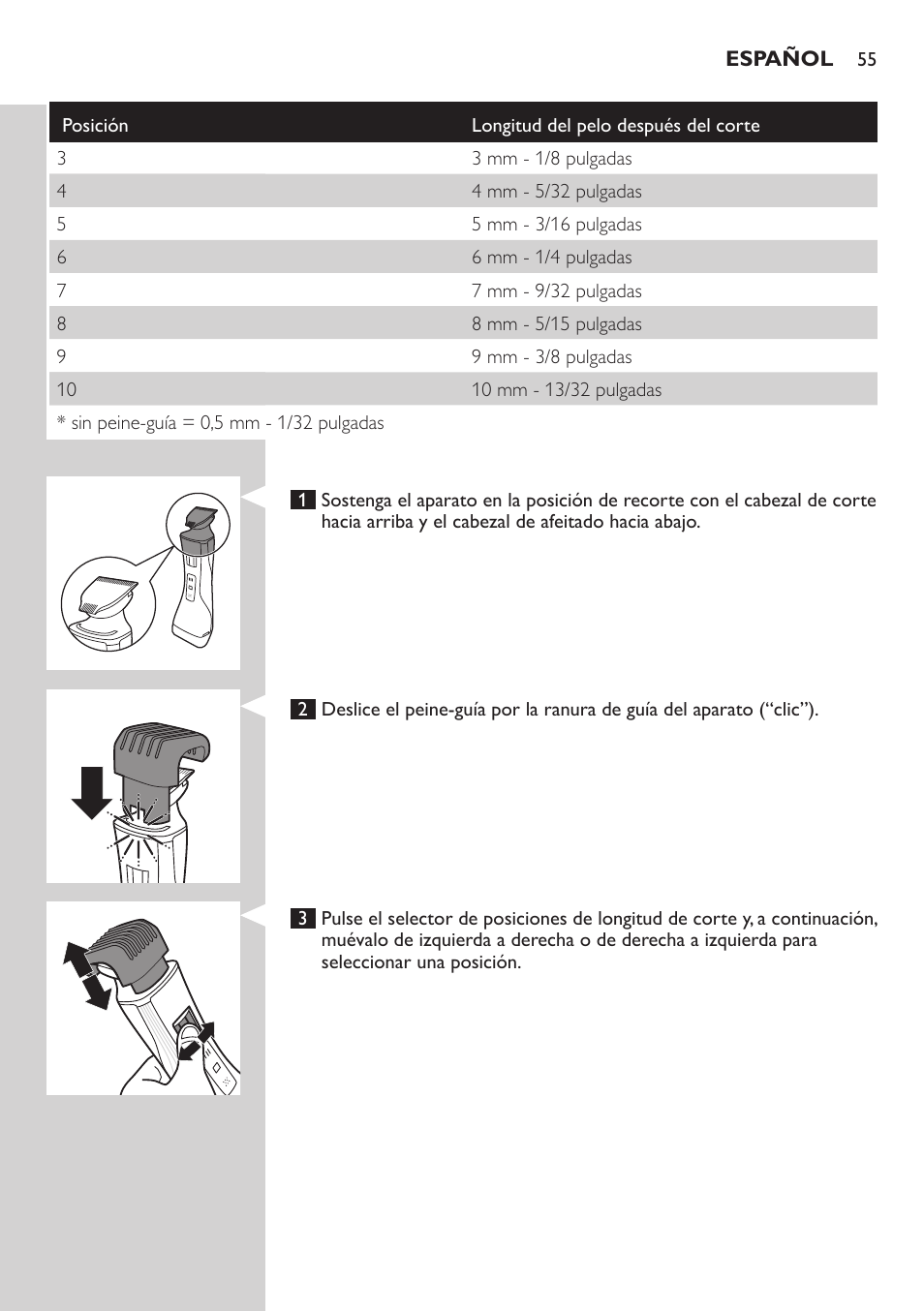 Philips StyleShaver Perfilador y afeitadora resistente al agua User Manual | Page 55 / 158