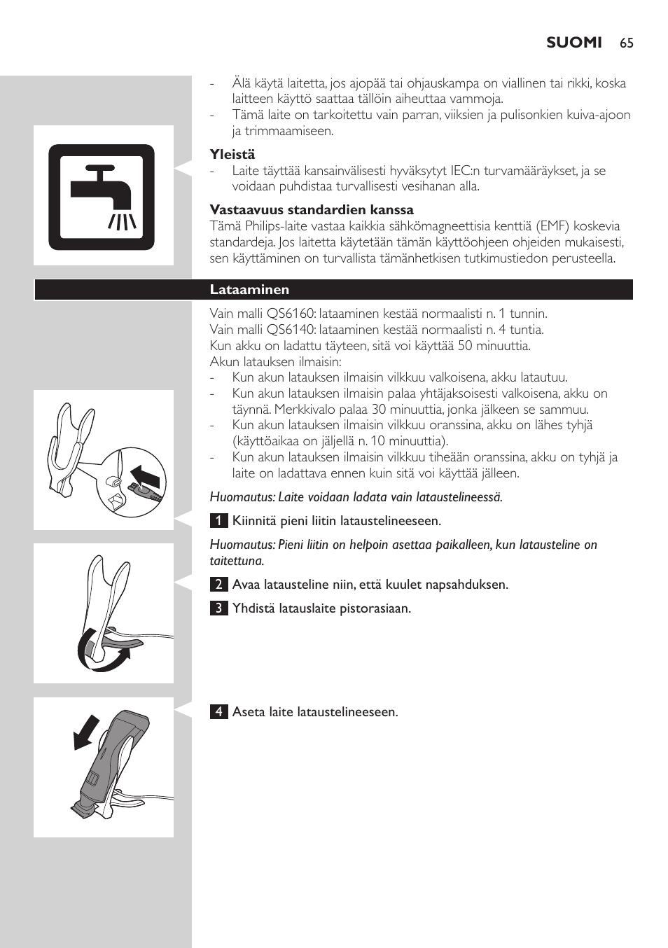 Philips StyleShaver Perfilador y afeitadora resistente al agua User Manual | Page 65 / 158