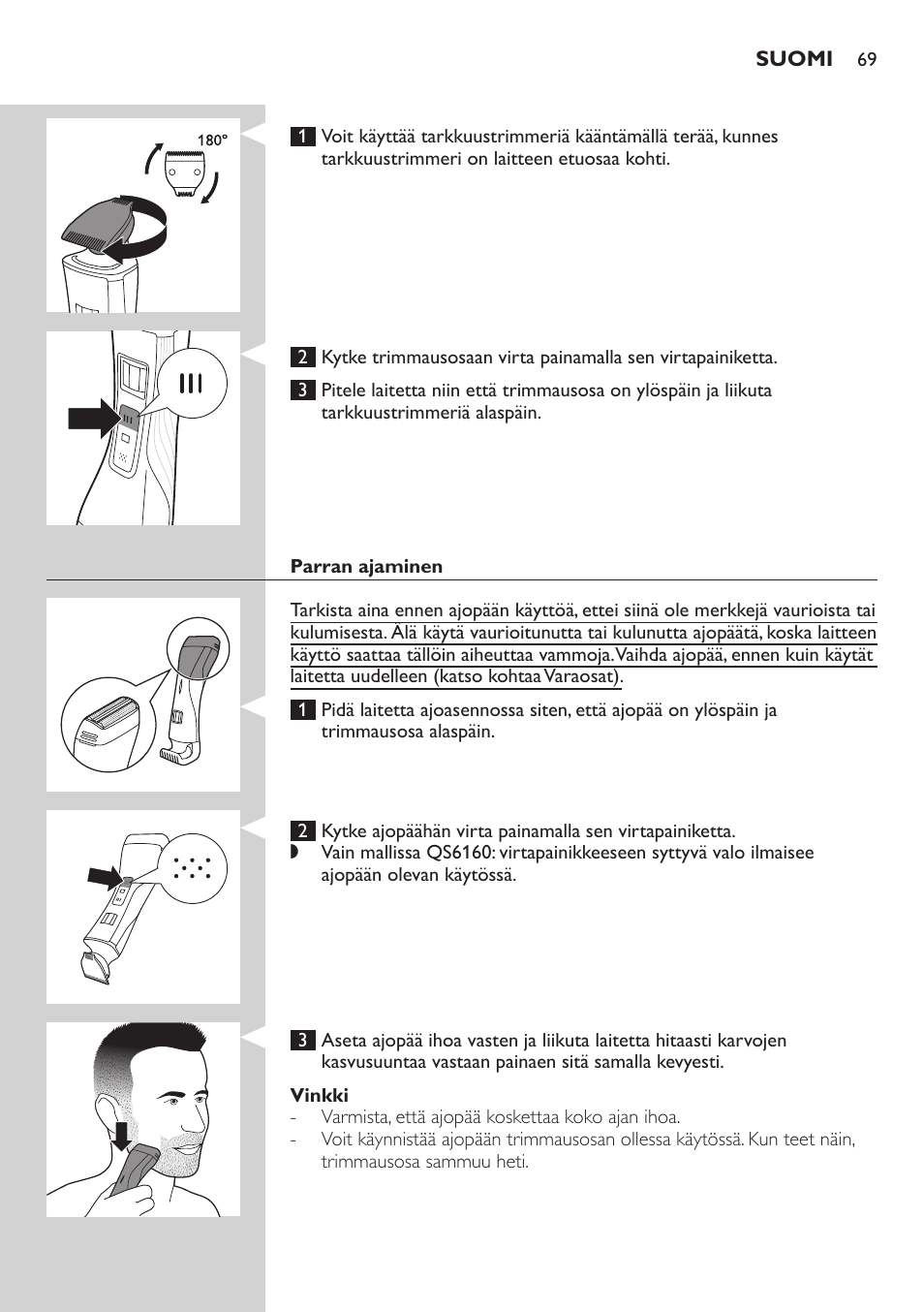 Philips StyleShaver Perfilador y afeitadora resistente al agua User Manual | Page 69 / 158