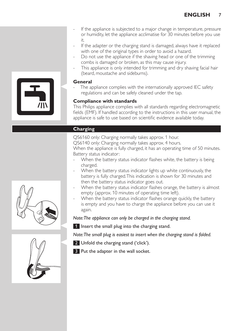 Philips StyleShaver Perfilador y afeitadora resistente al agua User Manual | Page 7 / 158