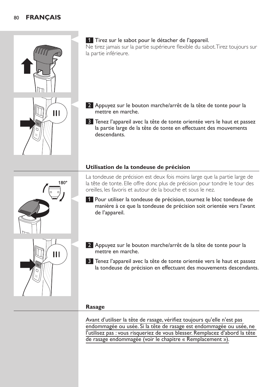 Philips StyleShaver Perfilador y afeitadora resistente al agua User Manual | Page 80 / 158