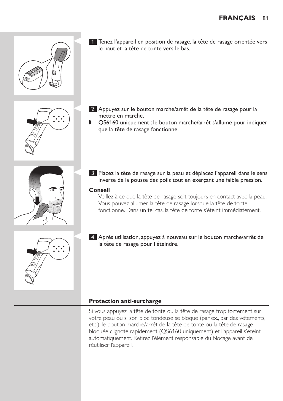 Philips StyleShaver Perfilador y afeitadora resistente al agua User Manual | Page 81 / 158