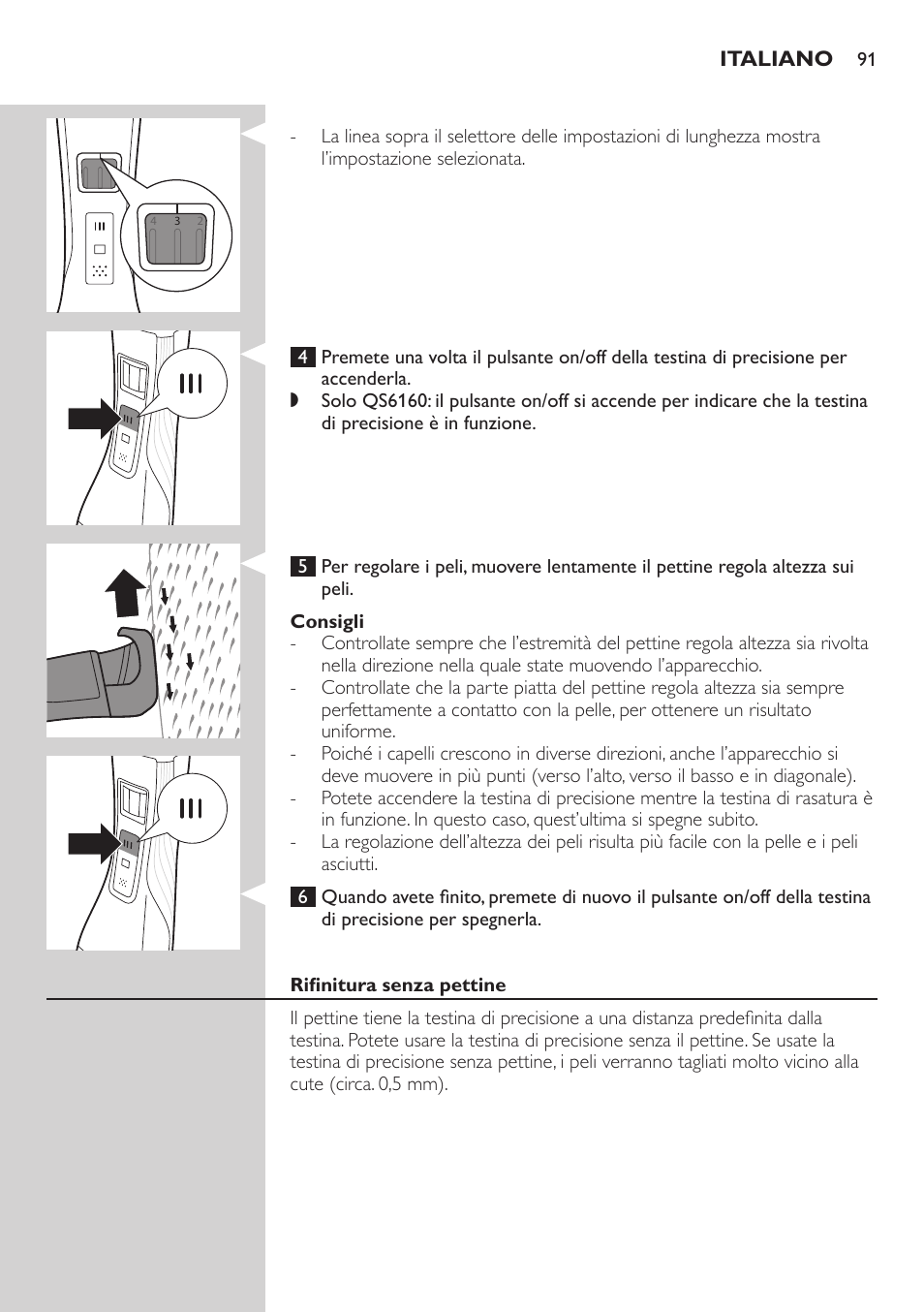 Philips StyleShaver Perfilador y afeitadora resistente al agua User Manual | Page 91 / 158