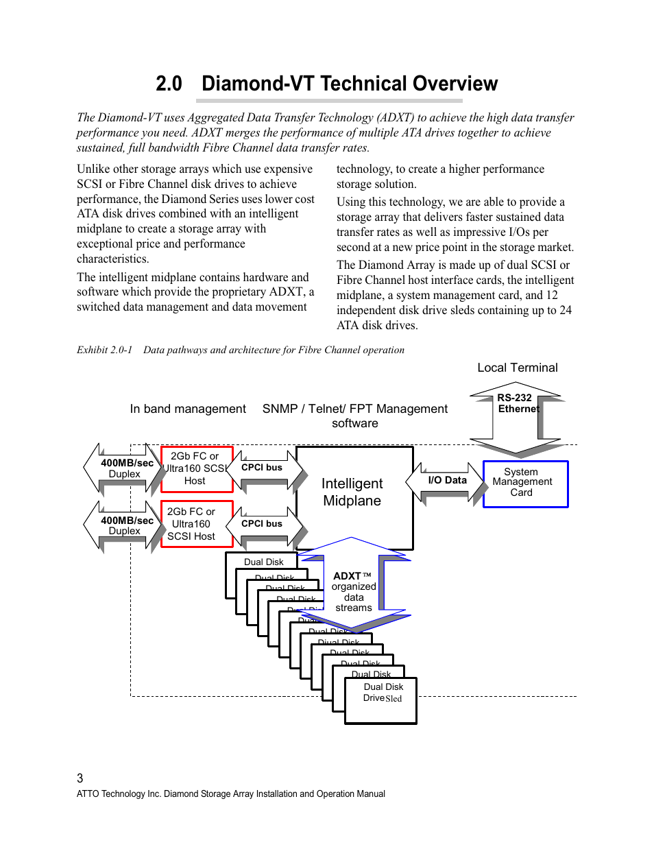 0 diamond-vt technical overview, Intelligent midplane | ATTO Technology Diamond Storage Array VT-Class User Manual | Page 14 / 96