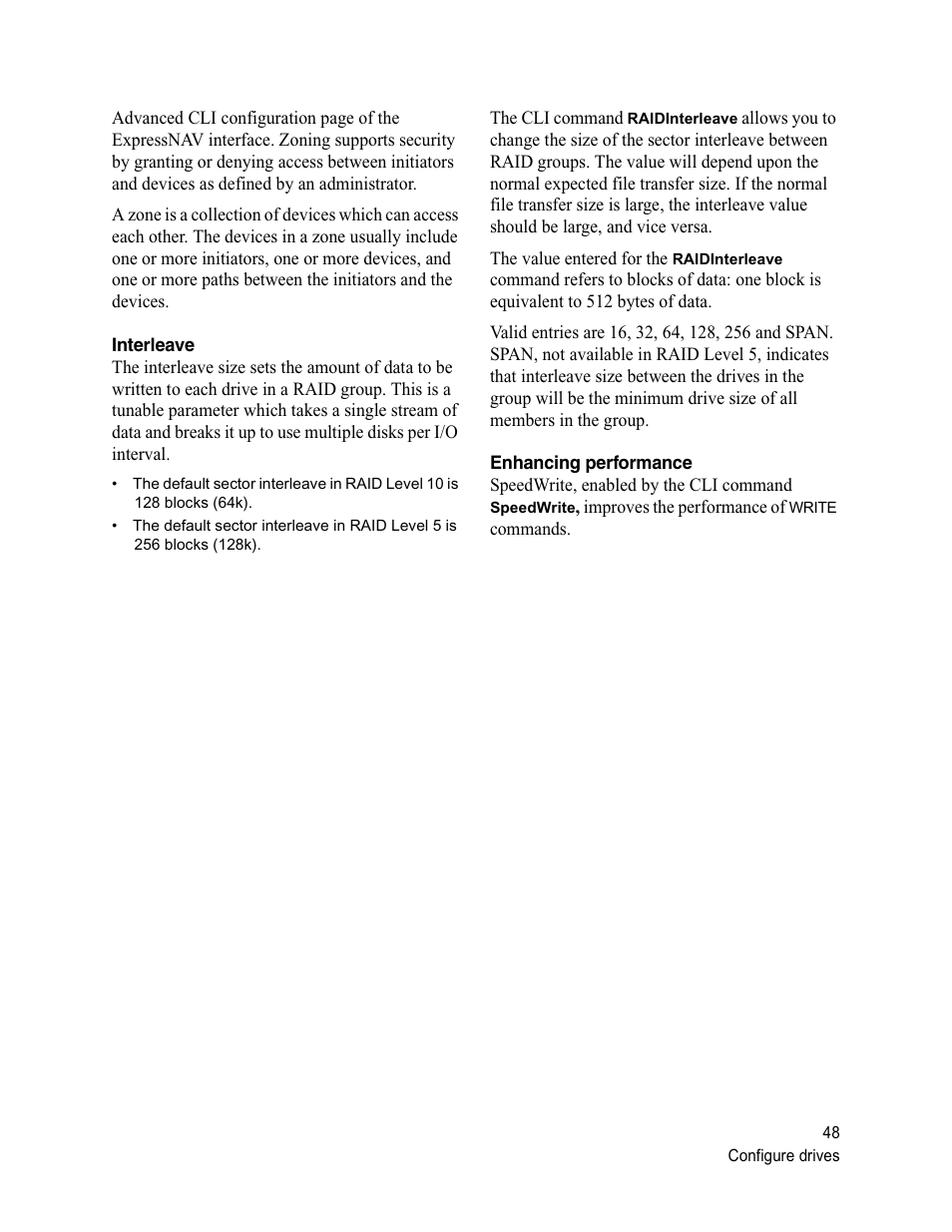 Interleave, Enhancing performance, Interleave enhancing performance | ATTO Technology Diamond Storage Array VT-Class User Manual | Page 59 / 96