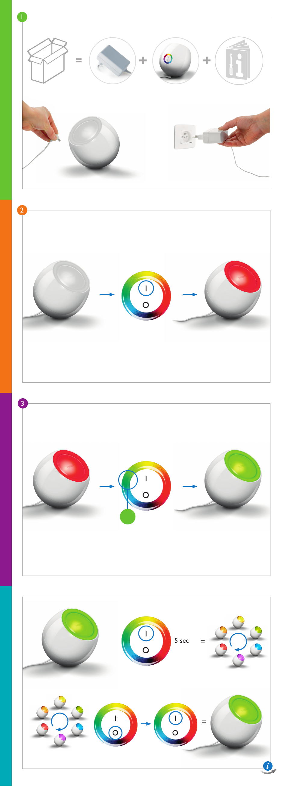 Philips LivingColors Mini negra User Manual | 2 pages