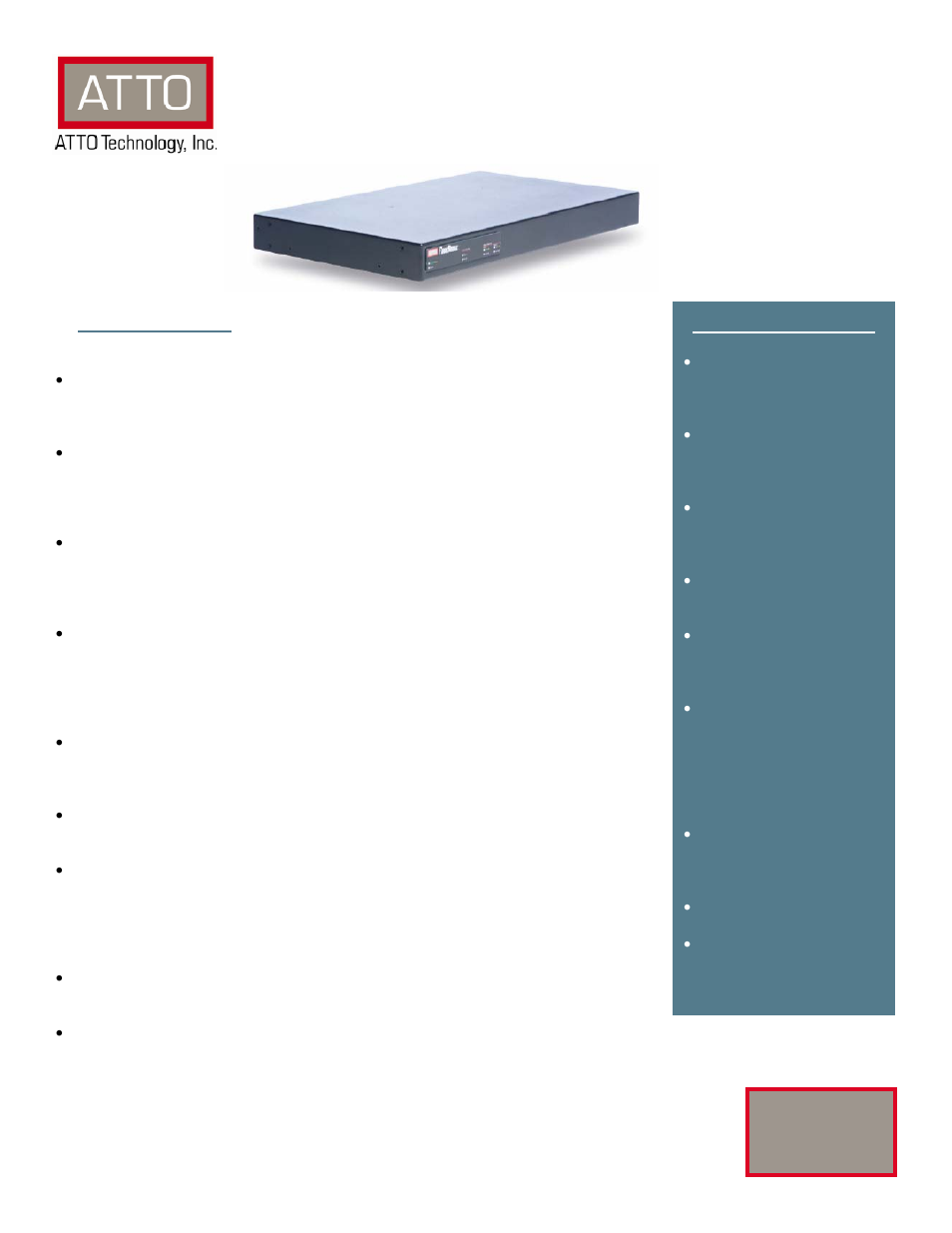ATTO Technology FibreBridge 2390R/D User Manual | 2 pages
