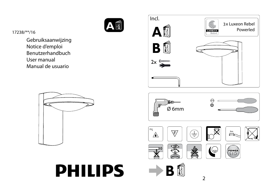 Philips Ledino Aplique User Manual | 4 pages