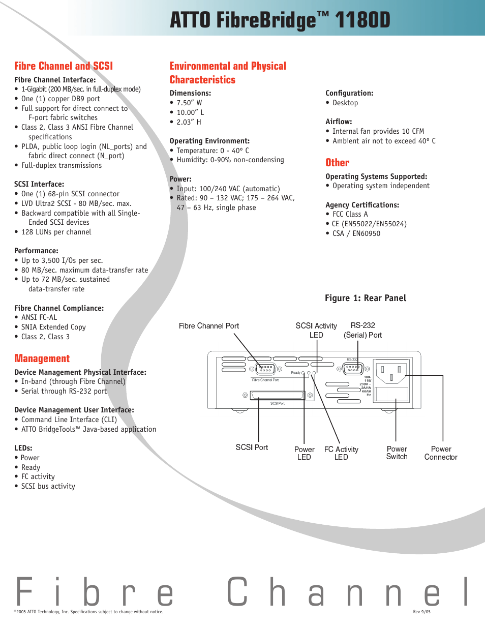 Atto fibrebridge, 1180d | ATTO Technology ATTO FibreBridge 1180D User Manual | Page 2 / 2