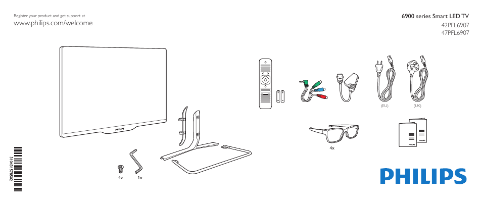 Philips 6900 series Televisor Smart LED User Manual | 8 pages