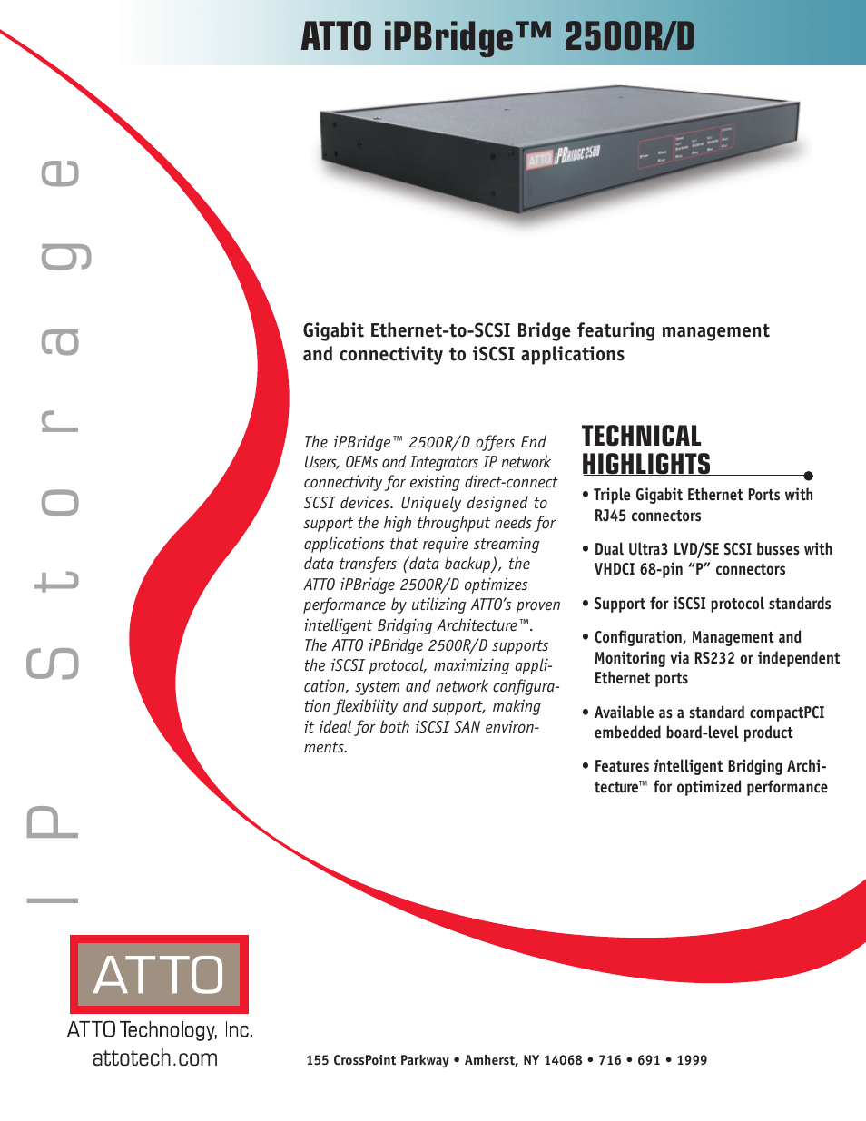 ATTO Technology ATTO iPBridge 2500R/D User Manual | 2 pages