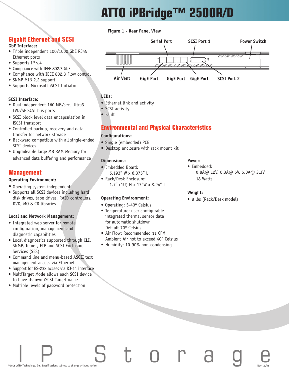 Atto ipbridge™ 2500r/d | ATTO Technology ATTO iPBridge 2500R/D User Manual | Page 2 / 2