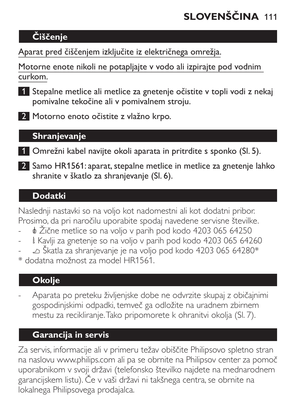 Philips Daily Collection Amasadora de mano User Manual | Page 111 / 126