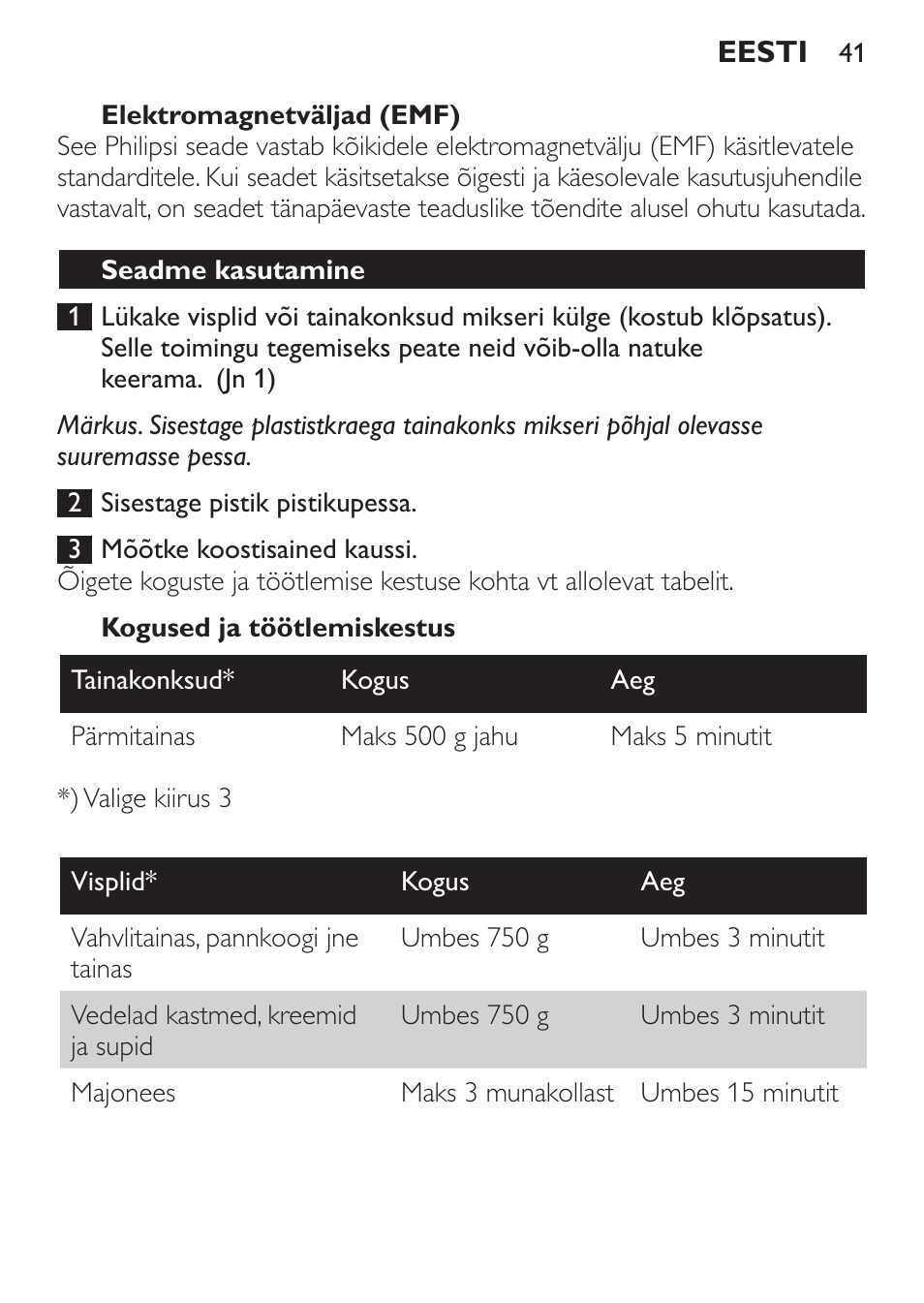 Philips Daily Collection Amasadora de mano User Manual | Page 41 / 126
