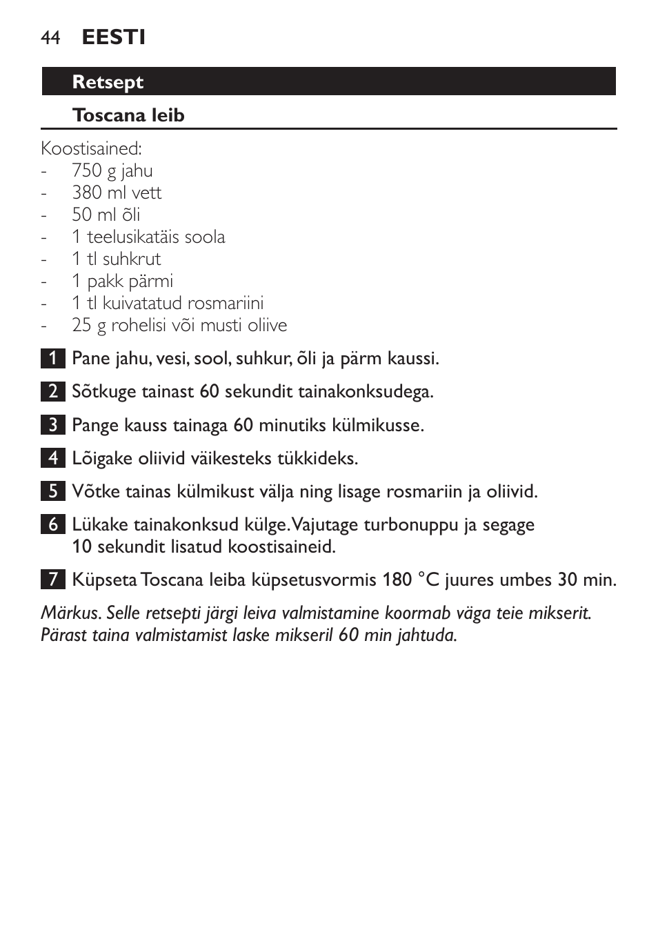 Philips Daily Collection Amasadora de mano User Manual | Page 44 / 126