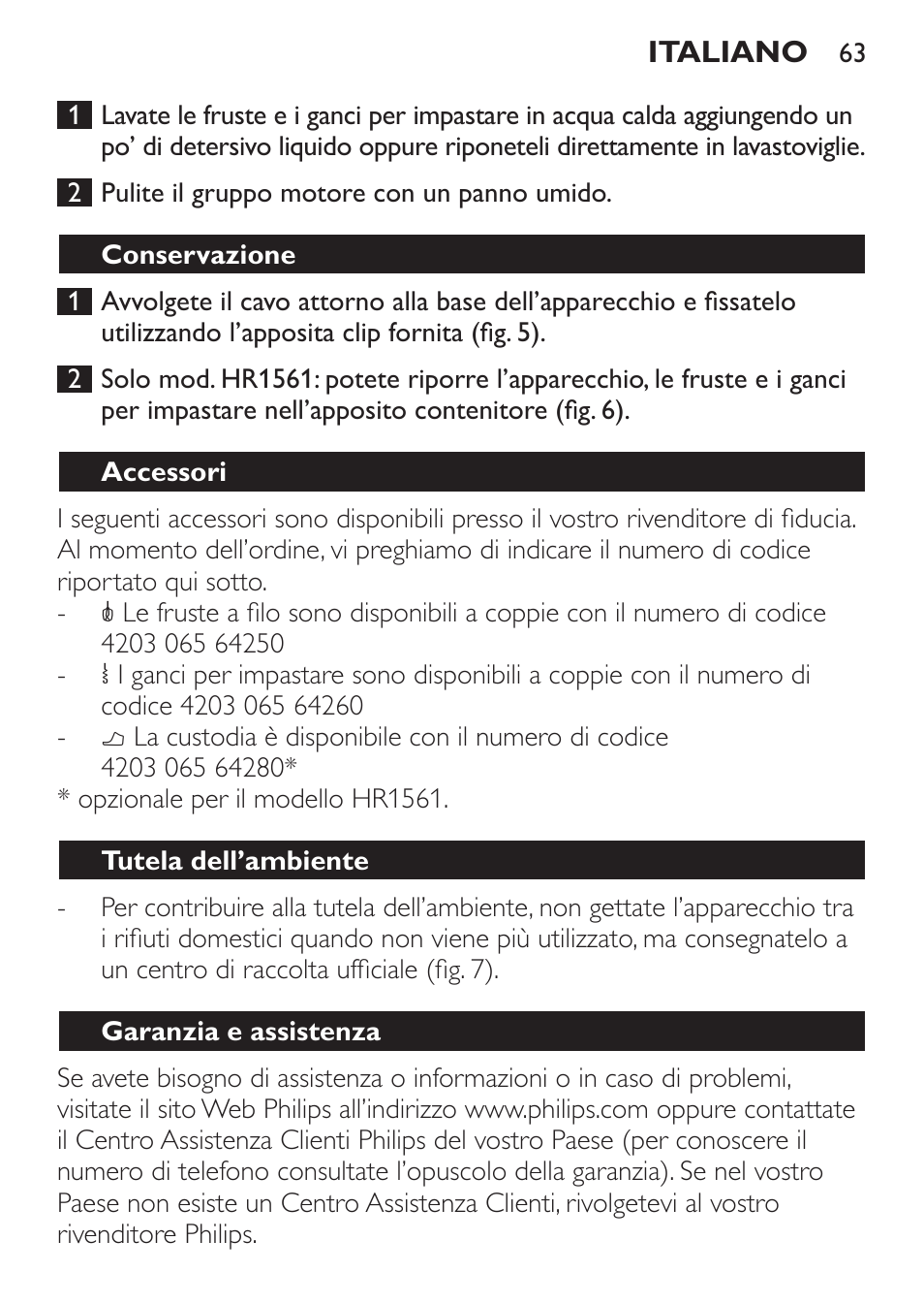 Philips Daily Collection Amasadora de mano User Manual | Page 63 / 126
