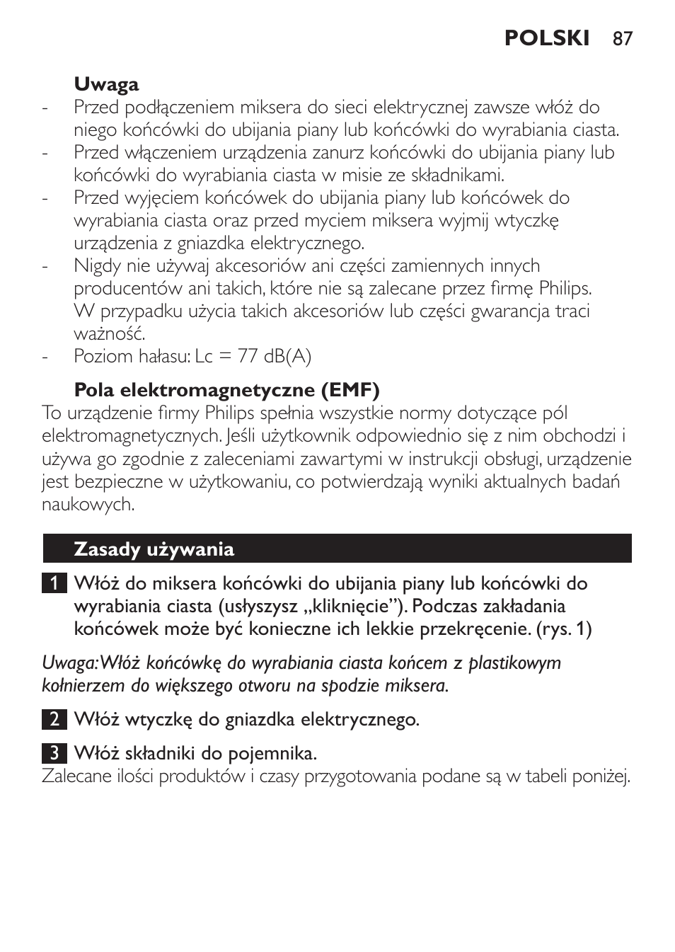 Philips Daily Collection Amasadora de mano User Manual | Page 87 / 126