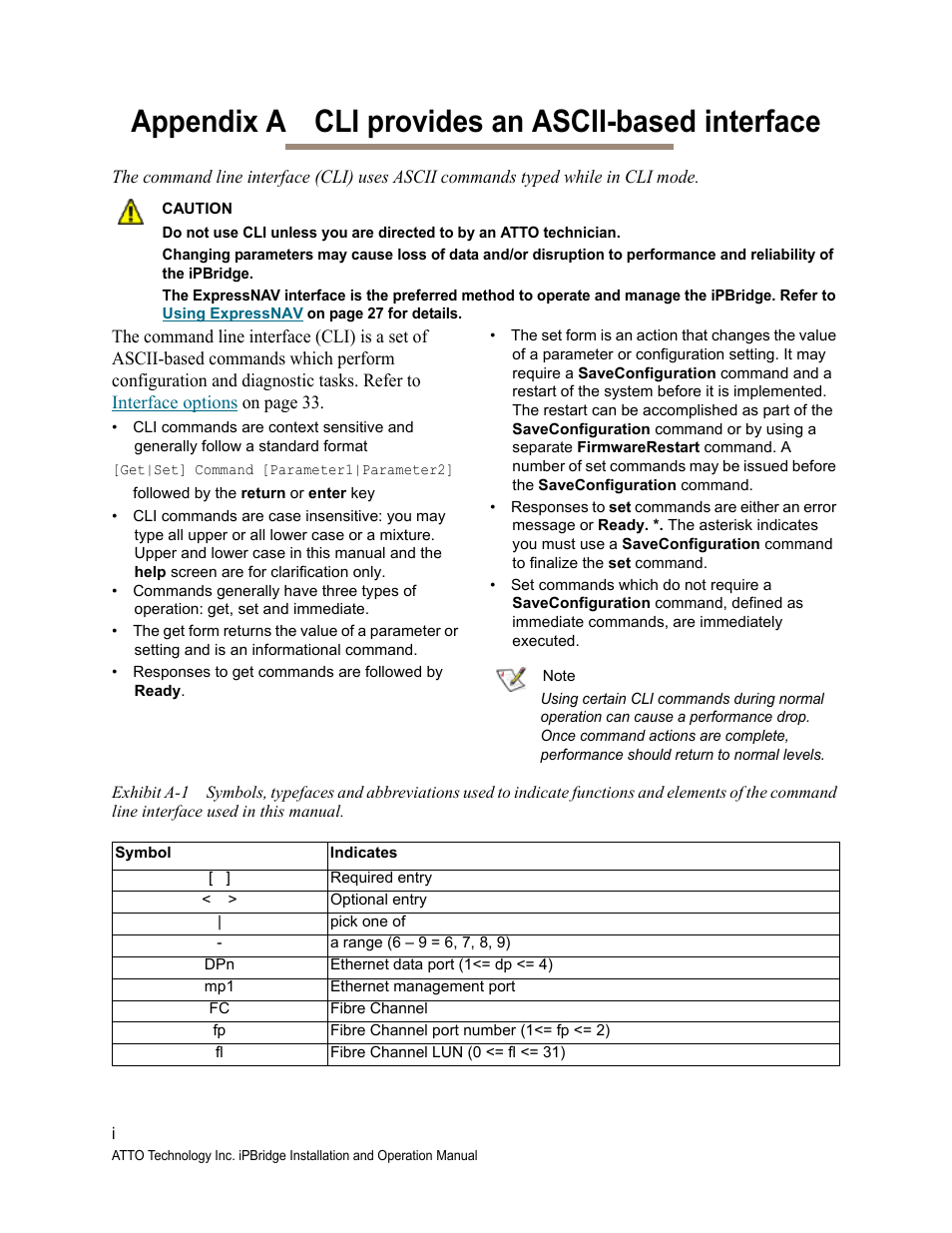 Appendix a cli provides an ascii-based interface, Cli provides an ascii-based, Interface | R to, Cli provides an ascii, Based interface, Is established, refer to, Cli provides an, Ascii-based interface | ATTO Technology 2700C User Manual | Page 34 / 50