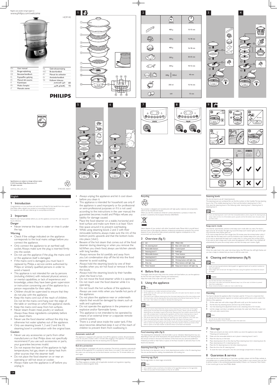Philips Pure Essentials Collection Vaporera User Manual | 8 pages
