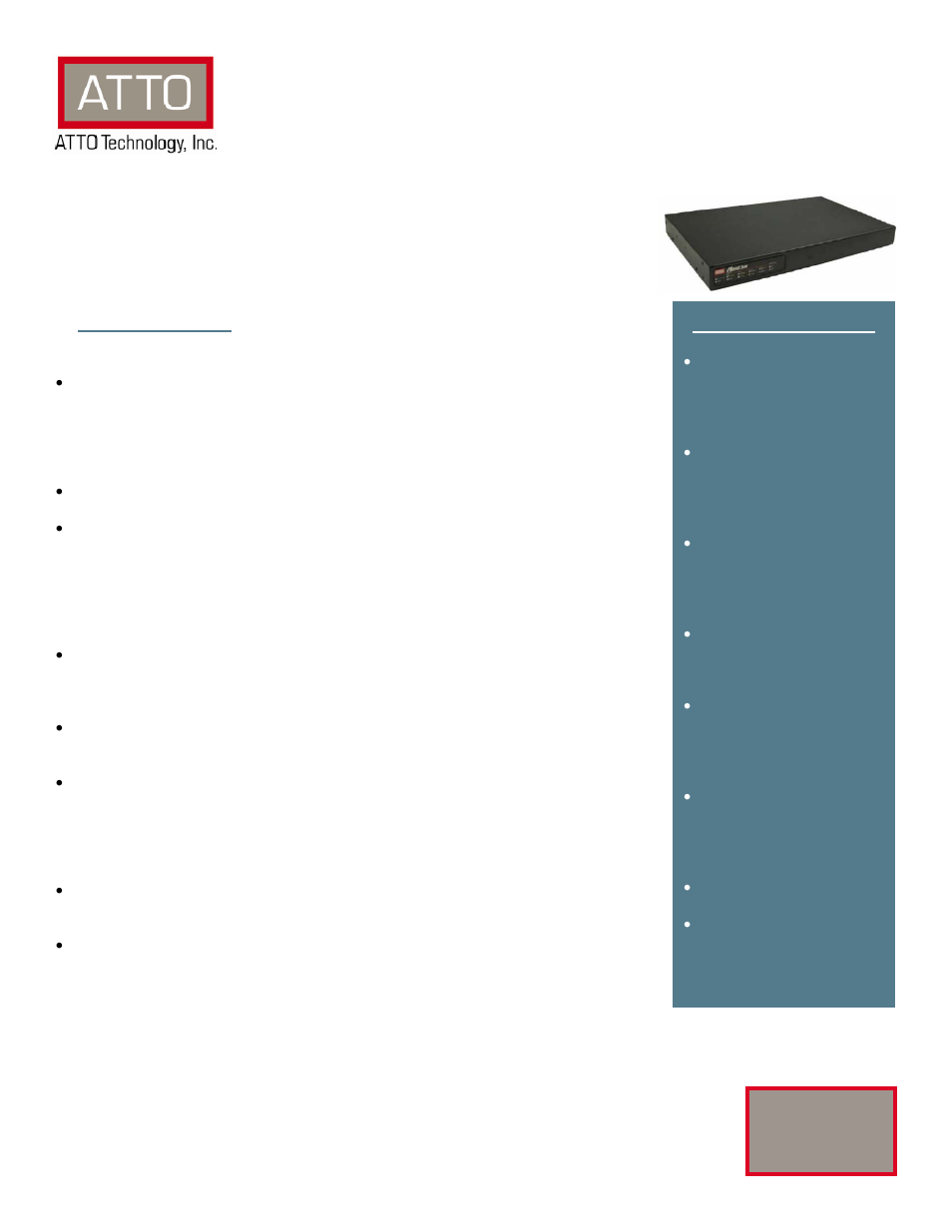 ATTO Technology 2600R/D User Manual | 2 pages